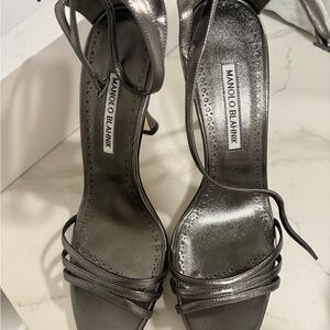 Manolo Blahnik Silver Heels